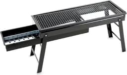 Tafel BBQ | Houtskool barbecue | Opvouwbare inkapbare ruime tafel BBQ voor camping reizen vakantie compact | opvouw inklap reis kolen BBQ — thumbnail 3