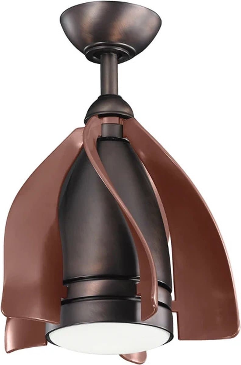 Plafondventilator met verlichting - Terna - 15in / 38cm ventilator - geborsteld nikkel — afbeelding 1