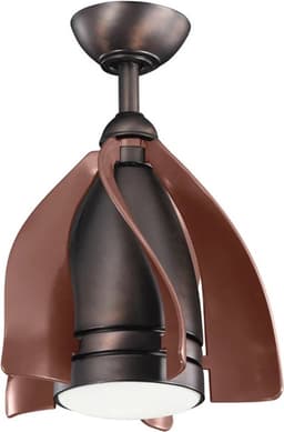 Plafondventilator met verlichting - Terna - 15in / 38cm ventilator - geborsteld nikkel — thumbnail 1