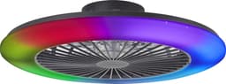Brilliant Salerno - Plafondventilator - Met verlichting - LED 48W - 3000K-6500K - 58cm - Dimbaar - Zwart - Zeer stil — thumbnail 5