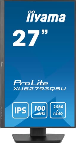 iiyama ProLite XUB2793QSU-B6 - 27 Inch - IPS - QHD - USB-hub - In hoogte verstelbaar — thumbnail 5