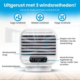 Draagbare / mobiele luchtbevochtiger - Aircooler - Ventilator - Inclusief Luchtbevochtiger - 150 ML — thumbnail 3