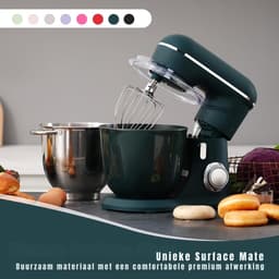 Zyrex® Mixer met mengkom - Mixer - Mixer met mengkom keukenmachine - Groen - ‎22cm x 36cm x 33cm — thumbnail 3