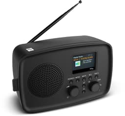 MEDION DAB+ radio met Bluetooth DRE-1 (DAB Plus, FM-radio, druppelbescherming, telescoopantenne, wekker, sluimerfunctie, instelbare display-dimmer, ASA-noodwaarschuwingssysteem), zwart — thumbnail 1