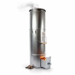 Eurocatch Telescopische Rookoven Rond 101 cm - Verzinkt Metalen Rookton - Rookkast voor Buiten met Thermometer en 10 Rookhaken - Smoker voor Vis, Vlees en BBQ Roken — thumbnail 1