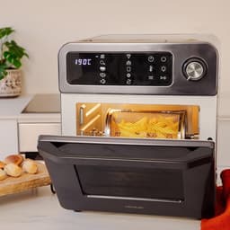 Heteluchtoven Frituur - Keukenapparaat Multifunctioneel - Gezond Koken - Touchscreen Display - 15 Liter Capaciteit - Grijs — thumbnail 2