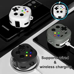 XDcase - hoesje geschikt voor Samsung Galaxy Buds4 / 4 pro soft case cover - grijs - TPU hoesje Beschermhoes - Samsung Galaxy Buds 4 / 4 Pro Cover - Buds4 hoesje - Retro Game Console Design — thumbnail 5