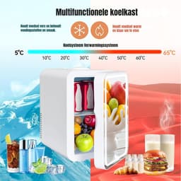 Zyrex® Skincare Fridge - Mini Koelkast 8 Liter – Met Spiegel en Verlichting - Mini Fridge - Wit - ‎20cm x 26cm x 30cm — thumbnail 4