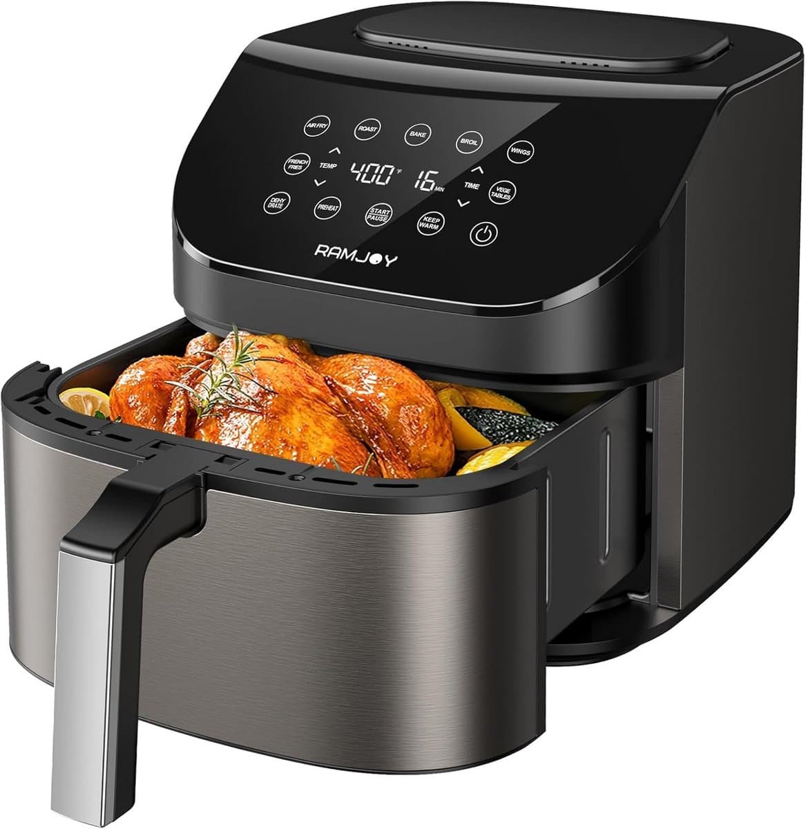 Grote Airfryer 6.8L met 10-in-1 Functies: Frituren, Braden, Bakken & Meer — afbeelding 1