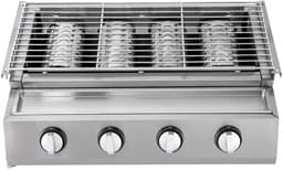 Barbeque - Draagbare Barbeque - 4 Branders - RVS - Voor Buiten - Terras - Camping - 58 × 40 × 20 cm - LPG — thumbnail 4