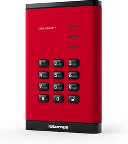 Veilige Externe Harde Schijf 500GB Rood met Hardwareversleuteling en Wachtwoordbeveiliging — thumbnail 1