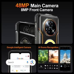 DOOGEE Fire 5 Ultra Robuuste Smartphone - 6GB RAM 128GB ROM - Gemini AI - 13000 mAh - IP68/IP69K Outdoor telefoon - 6,6 inch 90 Hz - Android 15 - NFC GPS - Zwart — thumbnail 2