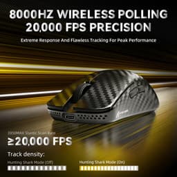 Attack Shark R11 Ultra Draadloze Gaming Muis - Carbon Fiber 49g - 8K Polling Rate - PAW3950MAX Sensor - Oplaadbaar - Carbon — thumbnail 5