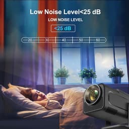 Mini Beamer - Mini Projector - 1920x1080P Full HD - 4K Ondersteuning - 160 Ansi - 12000 Lumen - Streamen Vanaf Je Telefoon / Tablet / PC / Laptop met WiFi & Bluetooth - Zwart - 1 Stuk — thumbnail 3