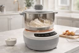 HOB Deegmachine XXL- Kneedmachine - Deegkneedmachine - Deegmixer - Geschikt voor Zwaar Deeg - 7L Capaciteit - 250W - Rijsfunctie — thumbnail 2