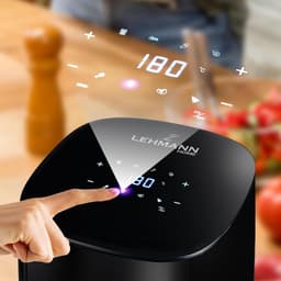 Heteluchtfriteuse - Airfryer Frituurpan - Gezond Koken - 8 Programma's - 3.5 Liter - Zwart — thumbnail 5