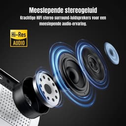 Aurixi® Mini beamers - Projector - Mini beamer - Wit -‎4cm x 4cm x 9cm — thumbnail 5
