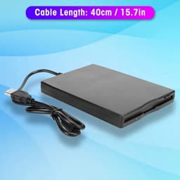 Externe Floppy Drive - Draagbare Schijf - Bestanden Overzetten - USB Aangedreven - 35 inch - Zwart — thumbnail 2