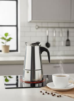 Cheffinger Koffie Percolator - Zilver - 6 Kopjes - Inductie — thumbnail 4
