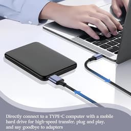 USB-C naar Micro-B Kabel voor Externe Harde Schijf SSD Opladen - 5 Gbps Snelheid - 0.5 Meter — thumbnail 5