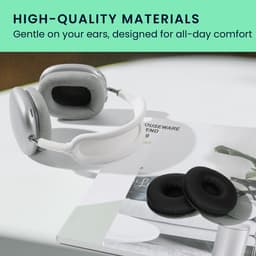 kwmobile 2x oorkussens geschikt voor Jabra Biz 2300 USB Duo / Biz 2300 QD / Biz 2300 USB MS - Earpads voor koptelefoon in zwart — thumbnail 4