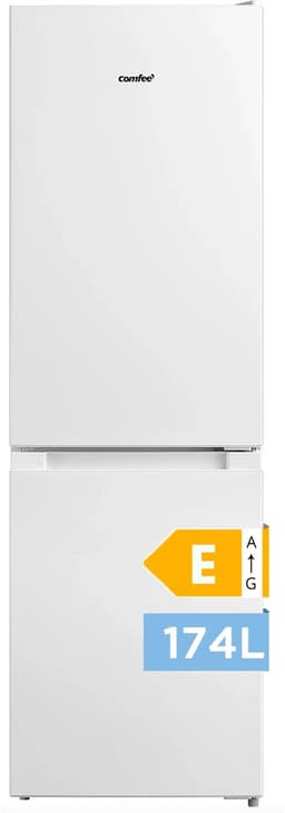 Comfee' RCB169WH2(E) 174 L 70/30 Vrijstaande koelvriescombinatie, 150 cm hoogte, Low Frost, 4-sterren vriezer, Stil 39 dB, Instelbare thermostaat, LED-verlichting, Omkeerbare deur, Wit [Energieklasse E] — thumbnail 3