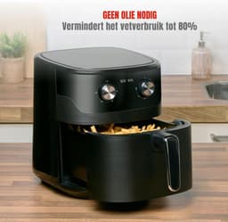 Zyrex® Airfryer xl - Airfryer xxl - Heteluchtfriteuse - Zwart- 39cm x 29cm x 34cm — thumbnail 5