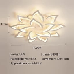 Dimbare LED Plafondlamp in Bloemvorm met Afstandsbediening - Warm tot Koud Licht — thumbnail 3