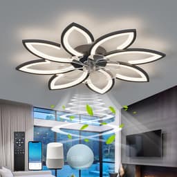 Stille Plafondventilator met Licht en Afstandsbediening, Dimbaar, 90 cm — thumbnail 1
