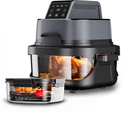 Sensova - Airfryer Multifunctionele Heteluchtfriteuse met Easy View Vensterglascontainer - Hi-Fry Technologie voor Gezond Frituren Zonder Olie - Krachtige 1500W Airfryer voor Bakken, Grillen en Roosteren - Gebruiksvriendelijk en Veelzijdig — thumbnail 1