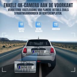 Aurixi® Dashcam voor Auto Voor en Achter - Dashcam - Zwart - 22 x 14 x 6 cm — thumbnail 3