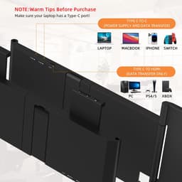 De Warenloods - Draagbare laptop monitor 14inch - Monitoren - Laptopmonitor - Uitbreiding Dubbel scherm voor laptop — thumbnail 4