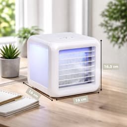 Lifetime Air Mini Air Cooler - Luchtbevochtiger Aircooler met 2 Koelelementen - Luchtkoeler met Water en 3 Standen - Mobiele Airconditioning zonder Slang voor Slaapkamer - 16 x 16 x 16,5 cm — thumbnail 4