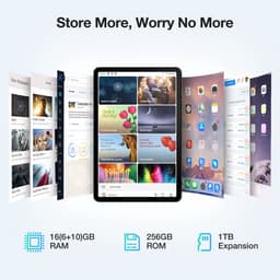 Doogee T30s Touchscreen-tablet 11 Pouces 2,4k 7,6 mm Ultradunne Android 14 16Go Ram + 256Go Rom/TF 1TB 5G WiFi Batterij 8580MAH,Zwart — thumbnail 5