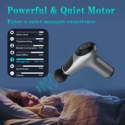 Massagepistool voor het hele lichaam met hoog koppel, 4 vervangbare massagekoppen, handzame percussiemassage voor nek-, rug- en volledige lichaamsmassage — thumbnail 5