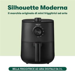 Handmatige heteluchtfriteuse - Olievrij Frituren, Afwasmachine Bestendige Antiaanbakpan en Frituurrek, Matte Zwart — thumbnail 3