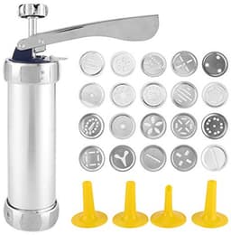 Cookie Press Cutter Maker met 20 Koekjesvormen en 4 Sproeiers — thumbnail 1
