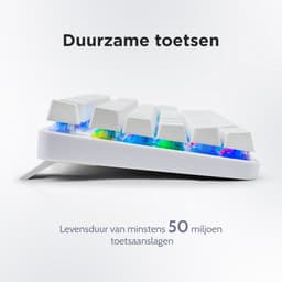 getcetera Gaming Keyboard 104 Keys – Blue Switches – RGB – Wit – Bedraad – USB-A – Numeriek Keypad – Anti-Ghosting — thumbnail 4