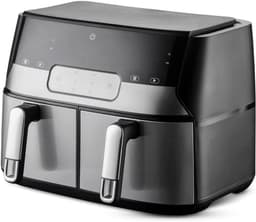 Thuys – Dubbele Airfryer – Heteluchtfriteuse – 9 L – 35 x 39 x 31cm – Zwart — thumbnail 1