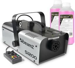 BeamZ S1200 MKII rookmachine met 2 liter rookvloeistof en afstandsbediening - 1200W — thumbnail 1