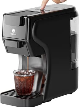 3-in-1 Koffiemachine – Espressozetapparaat – Cappuccinomachine – Latte Macchiato Maker – Capsule Koffiezetter – 19 Bar Drukpomp – Geschikt Voor Dolce Gusto, Nespresso & Gemalen Koffie – Compact Zwart Design — thumbnail 1