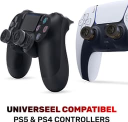 ProFPS Thumbsticks & Precision Rings Set - Geschikt voor PS5 - Zwart — thumbnail 2