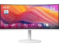 MSI Modern MD342CQPWDE computer monitor 86,4 cm (34") 3440 x 1440 Pixels UltraWide Quad HD LCD Wit
