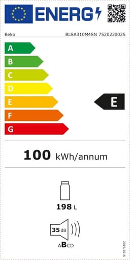Beko BLSA310M4SN | Inbouw koelkast | 122 cm | Sleepdeur — thumbnail 2