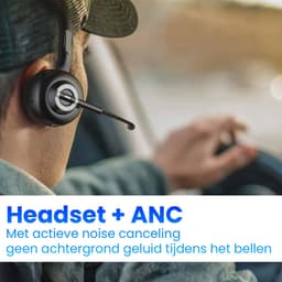 Nince Draadloze Headset met Microfoon – Bluetooth Headset – Draadloos – Headset Met Microfoon - Voor Laptop, PC & Smartphone – Zwart — thumbnail 3