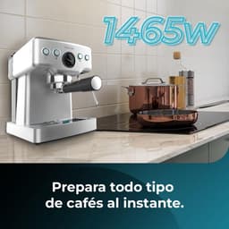 Cecotec Espressomaschine Barista Power Espresso 20 Barista Mini, 1465 W, 20 Bar, Manometer und Thermoblock, Schwenkbarer Dampfauslass und Doppelauslaufarm, 1,8 Liter Fassungsvermögen — thumbnail 1