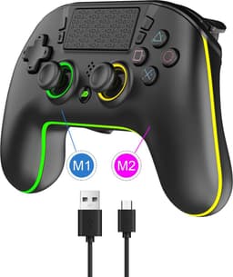 PlayCool Dual shock 4 Controller V2 met Programmeerbare functie & RGB LED - Geschikt voor PS4 - Draadloos — thumbnail 1