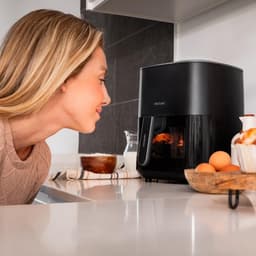 Cecotec Heißluftfritteuse ohne Öl 5,5L Cecofry Fantastik Window 5500 Fenster. 1500W, PerfectCook-Technologie, 9 Kochmodi, Touchscreen, Einstellbar 80-200ºC, Fenster, Kochzeit bis zu 60 Min — thumbnail 2