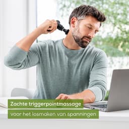 Compact massagepistool met 3 opzetstukken, zachte triggerpuntmassage voor gevoelige lichaamsgebieden — thumbnail 3