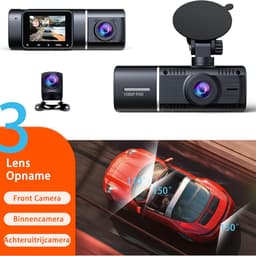 Dual Dashcam - Voor En Achter Auto Beelden Vastleggen - Leg Verzekerings Bewijs Automatisch Vast - 1080P Camera - Full HD - Met SD Kaart — thumbnail 4